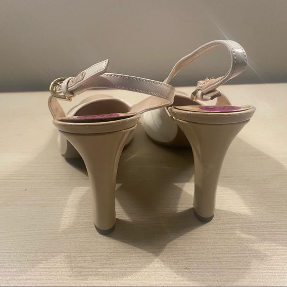 2/$40 Franco Sarto White Beige Patent Leather Heels 8.5 - Picture 6 of 7